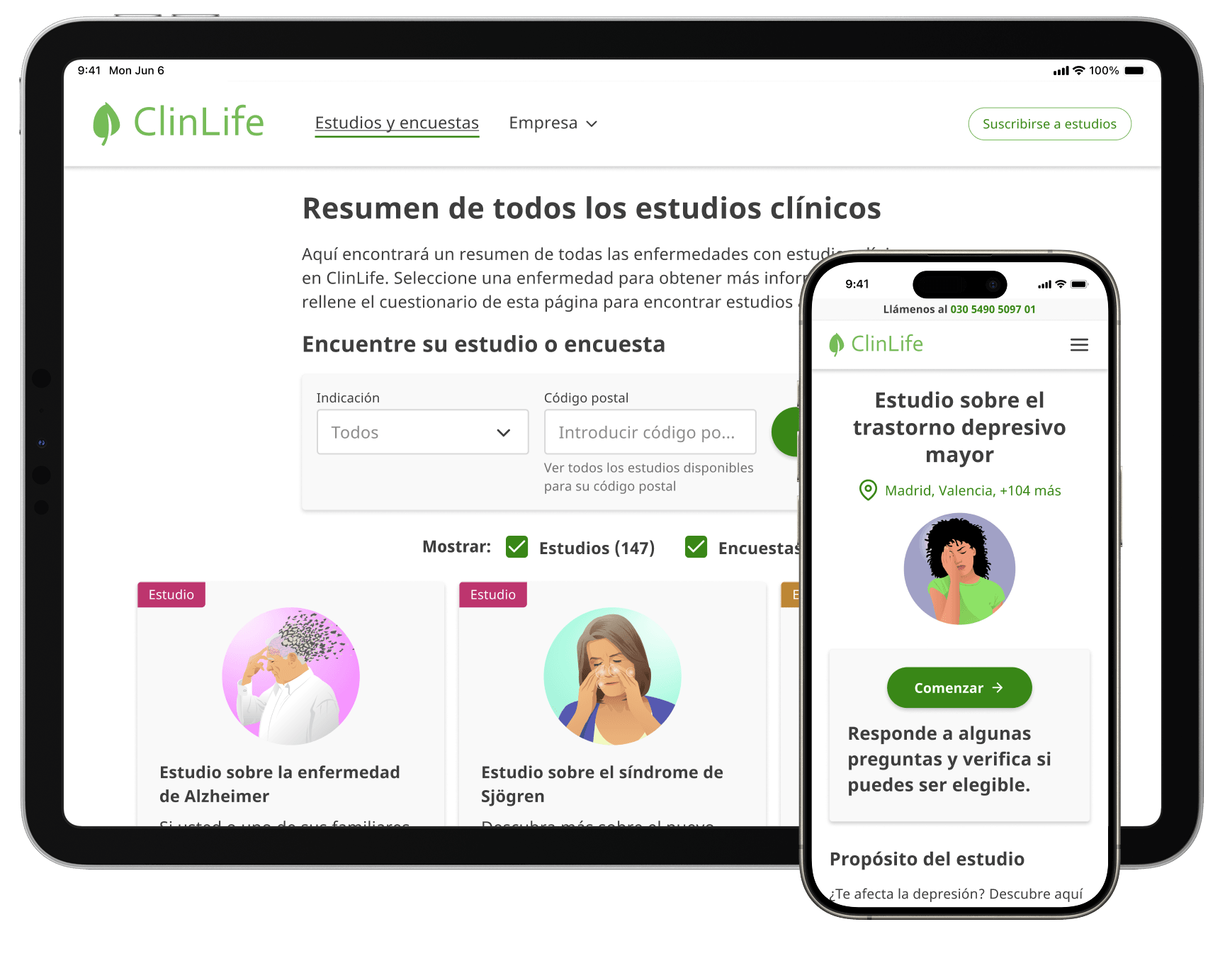 Sitio web de ClinLife - texto alternativo